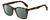 Profile View of Rag&Bone RNB5016/S Designer Polarized Sunglasses with Custom Cut Smoke Grey Lenses in Gloss Tortoise Havana Brown Amber Silver Unisex Square Full Rim Acetate 52 mm