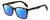 Profile View of Rag&Bone RNB5016/S Designer Polarized Sunglasses with Custom Cut Blue Mirror Lenses in Gloss Tortoise Havana Brown Amber Silver Unisex Square Full Rim Acetate 52 mm