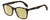 Profile View of Rag&Bone RNB5016/S Designer Polarized Reading Sunglasses with Custom Cut Powered Sun Flower Yellow Lenses in Gloss Tortoise Havana Brown Amber Silver Unisex Square Full Rim Acetate 52 mm