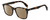 Profile View of Rag&Bone RNB5016/S Designer Polarized Reading Sunglasses with Custom Cut Powered Amber Brown Lenses in Gloss Tortoise Havana Brown Amber Silver Unisex Square Full Rim Acetate 52 mm