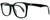 Profile View of Rag&Bone RNB5016/S Designer Progressive Lens Prescription Rx Eyeglasses in Gloss Black Tortoise Havana Amber Brown Silver Unisex Square Full Rim Acetate 52 mm