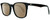 Profile View of Rag&Bone RNB5016/S Designer Polarized Sunglasses with Custom Cut Amber Brown Lenses in Gloss Black Tortoise Havana Amber Brown Silver Unisex Square Full Rim Acetate 52 mm