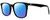 Profile View of Rag&Bone RNB5016/S Designer Polarized Reading Sunglasses with Custom Cut Powered Blue Mirror Lenses in Gloss Black Tortoise Havana Amber Brown Silver Unisex Square Full Rim Acetate 52 mm