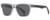 Profile View of Rag&Bone RNB5031/G/S Unisex Square Sunglasses Blue Crystal Black Gold/Grey 56 mm