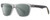 Profile View of Rag&Bone RNB5031/G/S Designer Polarized Sunglasses with Custom Cut Smoke Grey Lenses in Light Blue Crystal Black Slate Grey Gold Unisex Square Full Rim Acetate 56 mm