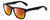 Profile View of Rag&Bone RNB5031/G/S Designer Polarized Sunglasses with Custom Cut Red Mirror Lenses in Gloss Black Iron Grey Unisex Square Full Rim Acetate 56 mm