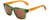 Profile View of Rag&Bone RNB5041/S Unisex Cat Eye Sunglasses in Green Orange Crystal/Brown 54 mm