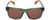 Front View of Rag&Bone RNB5041/S Unisex Cat Eye Sunglasses in Green Orange Crystal/Brown 54 mm