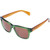 Close Up View of Rag&Bone RNB5041/S Unisex Cat Eye Sunglasses in Green Orange Crystal/Brown 54 mm