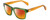 Profile View of Rag&Bone RNB5041/S Designer Polarized Sunglasses with Custom Cut Red Mirror Lenses in Pine Green Burnt Orange Crystal Unisex Cat Eye Full Rim Acetate 54 mm
