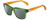Profile View of Rag&Bone RNB5041/S Designer Polarized Reading Sunglasses with Custom Cut Powered Smoke Grey Lenses in Pine Green Burnt Orange Crystal Unisex Cat Eye Full Rim Acetate 54 mm