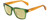Profile View of Rag&Bone RNB5041/S Designer Polarized Reading Sunglasses with Custom Cut Powered Sun Flower Yellow Lenses in Pine Green Burnt Orange Crystal Unisex Cat Eye Full Rim Acetate 54 mm