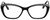 Front View of Chopard VCH229S Designer Bi-Focal Prescription Rx Eyeglasses in Gloss Black Silver Gemstone Accents White Ladies Cat Eye Full Rim Acetate 54 mm