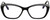 Front View of Chopard VCH229S Designer Progressive Lens Prescription Rx Eyeglasses in Gloss Black Silver Gemstone Accents White Ladies Cat Eye Full Rim Acetate 54 mm