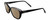 Profile View of Chopard VCH229S Designer Polarized Reading Sunglasses with Custom Cut Powered Amber Brown Lenses in Gloss Black Silver Gemstone Accents White Ladies Cat Eye Full Rim Acetate 54 mm