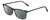 Profile View of Chopard VCH285 Designer Polarized Sunglasses with Custom Cut Smoke Grey Lenses in Matte Grey Tortoise Havana Crystal Black Gunmetal Unisex Rectangular Full Rim Acetate 52 mm