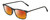 Profile View of Chopard VCH285 Designer Polarized Sunglasses with Custom Cut Red Mirror Lenses in Matte Grey Tortoise Havana Crystal Black Gunmetal Unisex Rectangular Full Rim Acetate 52 mm