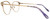 Side View of Chopard VCHC51S Designer Progressive Lens Prescription Rx Eyeglasses in Shiny 23KT Gold Plated Silver Gemstone Accents Lilac Purple Glitter Ladies Cat Eye Full Rim Metal 54 mm