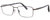 Profile View of Chopard VCHF28 Designer Reading Eye Glasses with Custom Cut Powered Lenses in Shiny Gunmetal Grey Black Mens Rectangular Full Rim Metal 53 mm