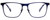 Front View of John Varvatos V182 Designer Bi-Focal Prescription Rx Eyeglasses in Matte Navy Blue Gunmetal Skull Accents Unisex Square Full Rim Metal 55 mm