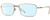 Profile View of John Varvatos V184 Designer Blue Light Blocking Eyeglasses in Shiny Gold Matte Black Unisex Rectangular Full Rim Metal 54 mm