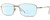 Profile View of John Varvatos V184 Designer Progressive Lens Blue Light Blocking Eyeglasses in Shiny Gold Matte Black Unisex Rectangular Full Rim Metal 54 mm