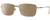 Profile View of John Varvatos V184 Designer Polarized Reading Sunglasses with Custom Cut Powered Amber Brown Lenses in Shiny Gold Matte Black Unisex Rectangular Full Rim Metal 54 mm
