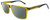 Profile View of John Varvatos V374 Designer Polarized Sunglasses with Custom Cut Smoke Grey Lenses in Olive Green Crystal Brown Tortoise Havana Fade Unisex Rectangular Full Rim Acetate 55 mm