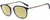 Profile View of John Varvatos V378 Designer Polarized Reading Sunglasses with Custom Cut Powered Sun Flower Yellow Lenses in Gloss Navy Blue Smokey Grey 2-Tone Gunmetal Unisex Panthos Full Rim Acetate 49 mm