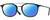 Profile View of John Varvatos V378 Designer Polarized Sunglasses with Custom Cut Blue Mirror Lenses in Gloss Black Brown Tortoise Havana 2-Tone Gunmetal Unisex Panthos Full Rim Acetate 49 mm