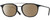 Profile View of John Varvatos V378 Designer Polarized Reading Sunglasses with Custom Cut Powered Amber Brown Lenses in Gloss Black Brown Tortoise Havana 2-Tone Gunmetal Unisex Panthos Full Rim Acetate 49 mm