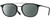 Profile View of John Varvatos V378 Designer Polarized Reading Sunglasses with Custom Cut Powered Smoke Grey Lenses in Gloss Black Brown Tortoise Havana 2-Tone Gunmetal Unisex Panthos Full Rim Acetate 49 mm