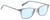 Profile View of John Varvatos V405 Designer Blue Light Blocking Eyeglasses in Gloss Sky Blue Gunmetal Unisex Panthos Full Rim Acetate 48 mm