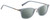 Profile View of John Varvatos V405 Designer Polarized Sunglasses with Custom Cut Smoke Grey Lenses in Gloss Sky Blue Gunmetal Unisex Panthos Full Rim Acetate 48 mm