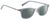 Profile View of John Varvatos V405 Designer Polarized Reading Sunglasses with Custom Cut Powered Smoke Grey Lenses in Gloss Sky Blue Gunmetal Unisex Panthos Full Rim Acetate 48 mm
