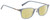 Profile View of John Varvatos V405 Designer Polarized Reading Sunglasses with Custom Cut Powered Sun Flower Yellow Lenses in Gloss Sky Blue Gunmetal Unisex Panthos Full Rim Acetate 48 mm