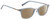 Profile View of John Varvatos V405 Designer Polarized Reading Sunglasses with Custom Cut Powered Amber Brown Lenses in Gloss Sky Blue Gunmetal Unisex Panthos Full Rim Acetate 48 mm