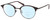 Profile View of John Varvatos V407 Designer Progressive Lens Blue Light Blocking Eyeglasses in Dark Brown Tortoise Havana Black Unisex Panthos Full Rim Metal 50 mm