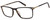 Profile View of John Varvatos V408 Designer Bi-Focal Prescription Rx Eyeglasses in Gloss Brown Beige Demi Tortoise Havana Black Unisex Rectangular Full Rim Acetate 58 mm