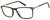 Profile View of John Varvatos V408 Designer Progressive Lens Prescription Rx Eyeglasses in Gloss Brown Beige Demi Tortoise Havana Black Unisex Rectangular Full Rim Acetate 58 mm