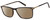 Profile View of John Varvatos V408 Designer Polarized Sunglasses with Custom Cut Amber Brown Lenses in Gloss Brown Beige Demi Tortoise Havana Black Unisex Rectangular Full Rim Acetate 58 mm