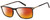 Profile View of John Varvatos V408 Designer Polarized Sunglasses with Custom Cut Red Mirror Lenses in Gloss Brown Beige Demi Tortoise Havana Black Unisex Rectangular Full Rim Acetate 58 mm