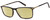 Profile View of John Varvatos V408 Designer Polarized Reading Sunglasses with Custom Cut Powered Sun Flower Yellow Lenses in Gloss Brown Beige Demi Tortoise Havana Black Unisex Rectangular Full Rim Acetate 58 mm