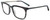 Profile View of John Varvatos V411 Designer Single Vision Prescription Rx Eyeglasses in Gloss Grey Blue Marble Silver Unisex Square Full Rim Acetate 51 mm