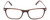 Front View of John Varvatos V412 Designer Single Vision Prescription Rx Eyeglasses in Gloss Dark Brown Auburn Marble Silver Unisex Rectangular Full Rim Acetate 54 mm