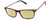 Profile View of John Varvatos V412 Designer Polarized Reading Sunglasses with Custom Cut Powered Sun Flower Yellow Lenses in Gloss Dark Brown Auburn Marble Silver Unisex Rectangular Full Rim Acetate 54 mm