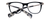 Close Up View of John Varvatos V418 Designer Single Vision Prescription Rx Eyeglasses in Gloss Black Gunmetal Skull Accents Clear Unisex Panthos Full Rim Acetate 52 mm