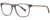 Profile View of John Varvatos V419 Designer Progressive Lens Prescription Rx Eyeglasses in Blue Crystal Gunmetal Skull Accents Clear Black Marble Unisex Panthos Full Rim Acetate 54 mm