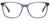 Front View of John Varvatos V419 Designer Progressive Lens Prescription Rx Eyeglasses in Blue Crystal Gunmetal Skull Accents Clear Black Marble Unisex Panthos Full Rim Acetate 54 mm