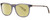 Profile View of John Varvatos V419 Designer Polarized Reading Sunglasses with Custom Cut Powered Sun Flower Yellow Lenses in Blue Crystal Gunmetal Skull Accents Clear Black Marble Unisex Panthos Full Rim Acetate 54 mm